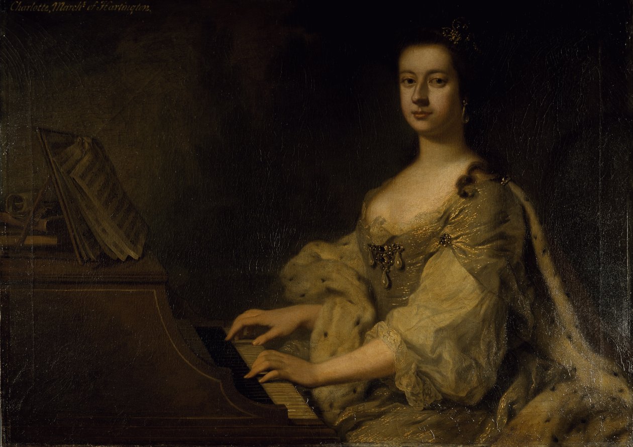 Portrait of Lady Charlotte Boyle, c.1748 (oil on canvas) بواسطة جورج نابتون