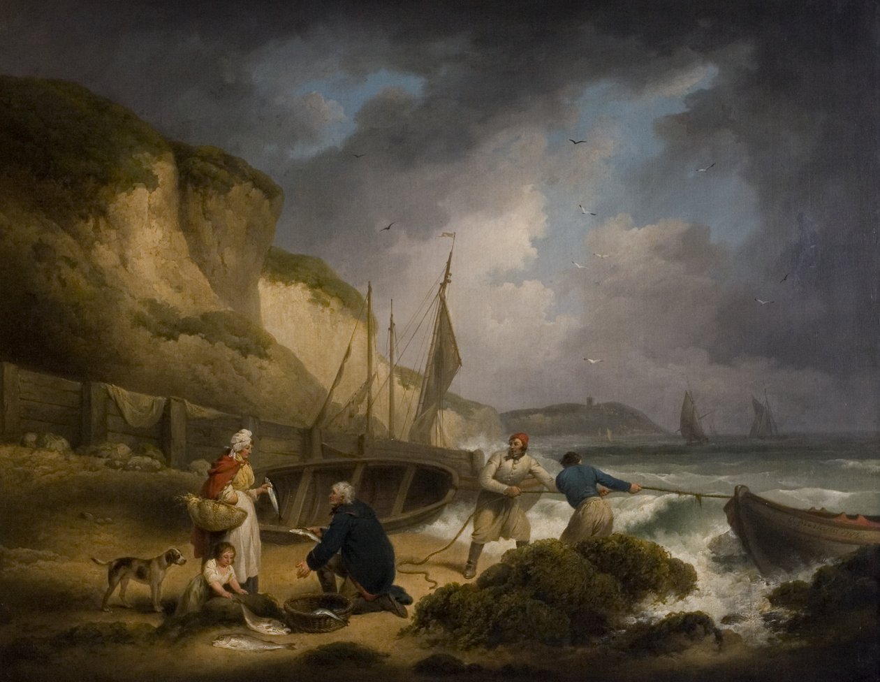 بيع السمك ، 1799 ج بواسطة جورج مورلاند