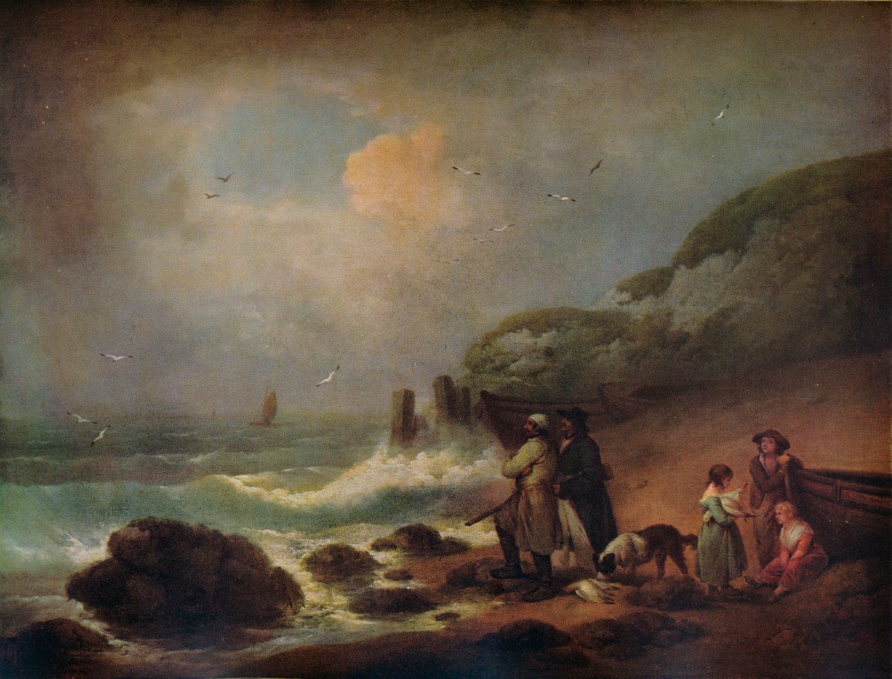تصوير طيور البحر 1795 بواسطة جورج مورلاند