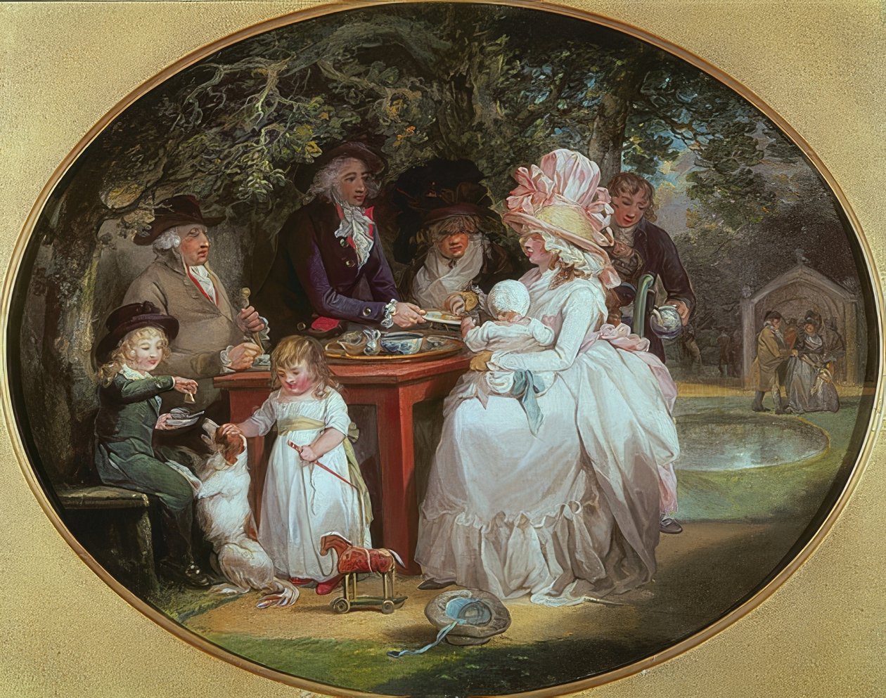 حديقة الشاي. 1790 بواسطة جورج مورلاند