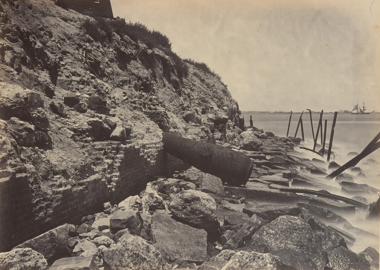 منظر خارجي لـ Fort Sumpter ، ستينيات القرن التاسع عشر. بواسطة جورج إن بارنارد