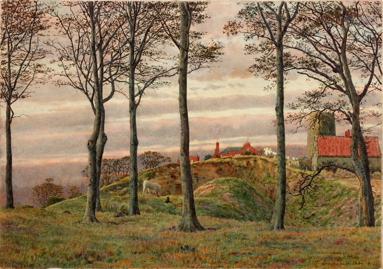 Windmills Hill ، Gateshead ، 1864 (قلم رصاص ومرحاض على ورق) بواسطة جورج برايس بويس