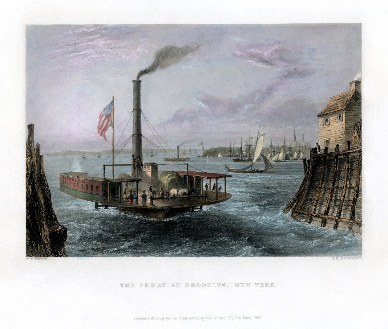 العبارة في بروكلين ، نيويورك ، الولايات المتحدة الأمريكية ، 1838. بواسطة جورج ريتشاردسون
