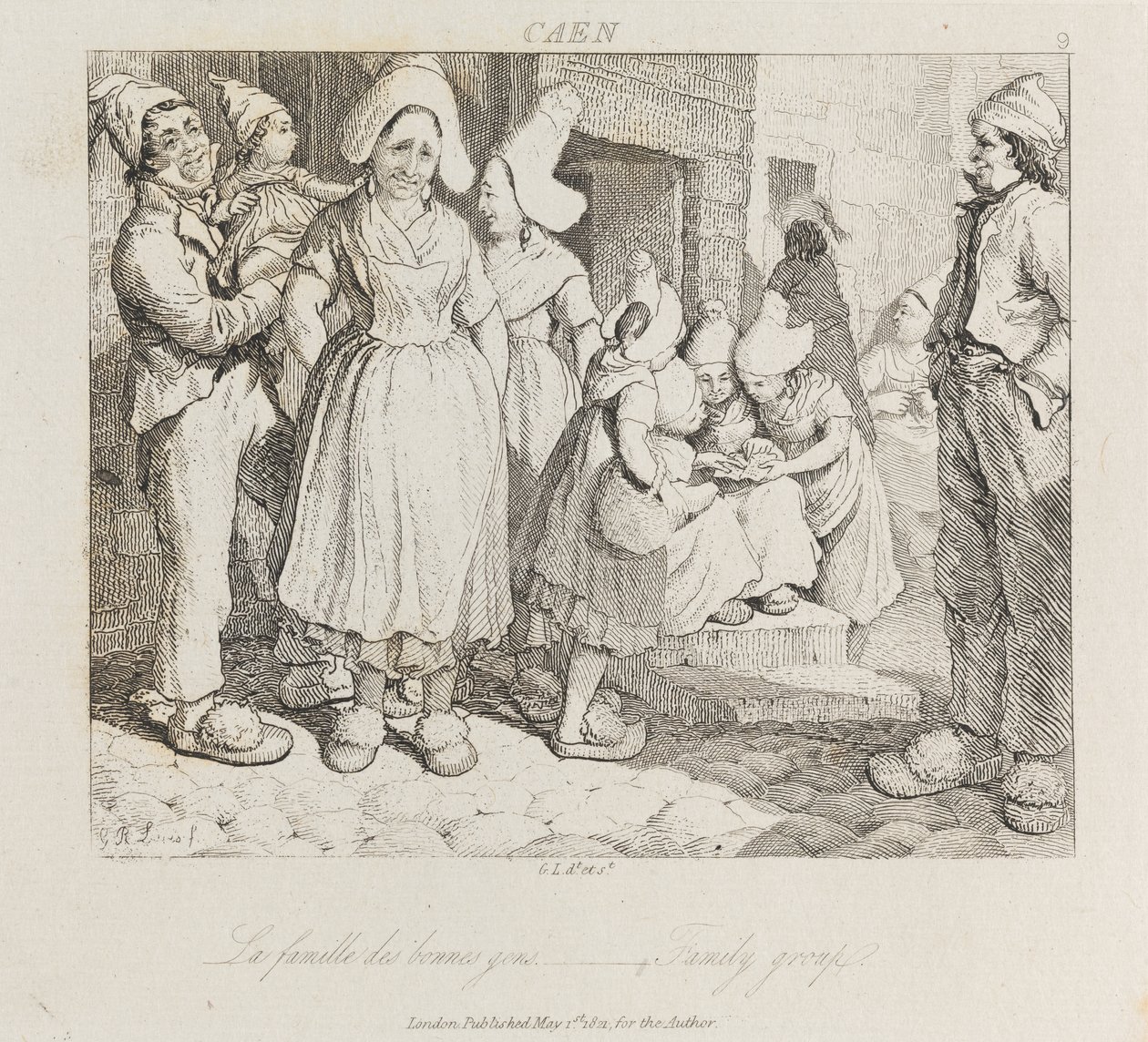 مجموعة العائلة ، كاين ، حوالي عام 1821 (حفر) بواسطة جورج روبرت لويس