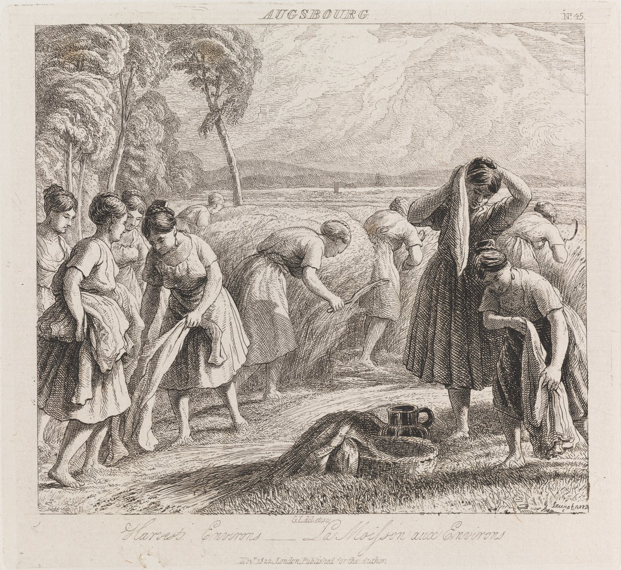هارفست ، اوغسبورغ ، حوالي 1821 (حفر) بواسطة جورج روبرت لويس