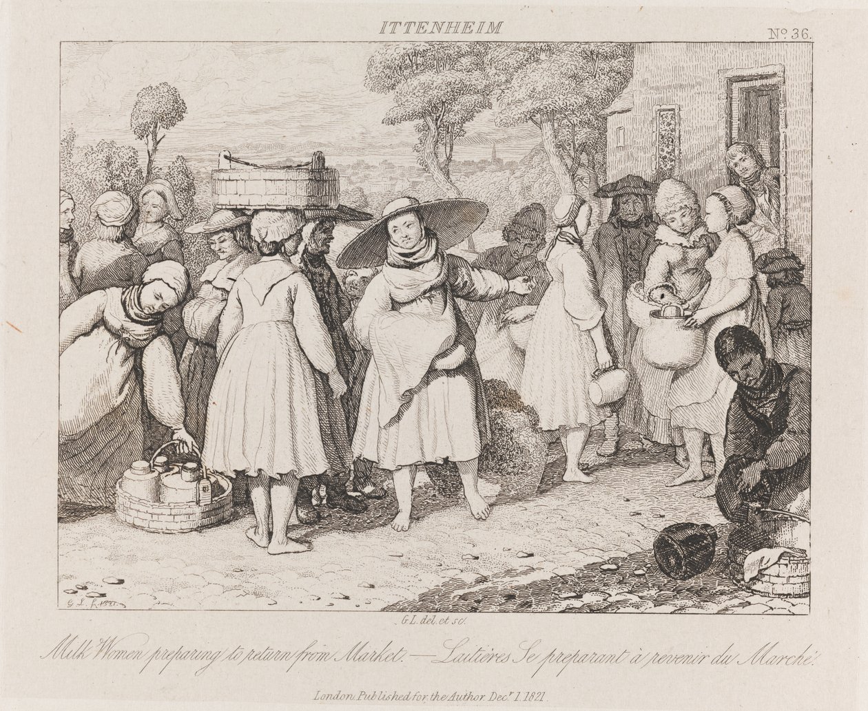نساء الحليب ، إيتنهايم ، حوالي عام 1821 (حفر) بواسطة جورج روبرت لويس