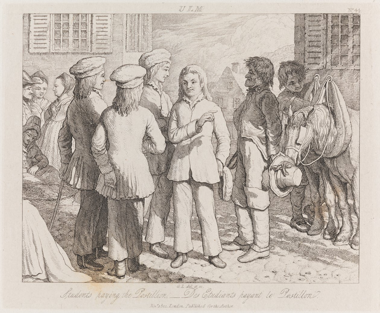 الطلاب ، أولم ، حوالي عام 1821 (التنميش) بواسطة جورج روبرت لويس