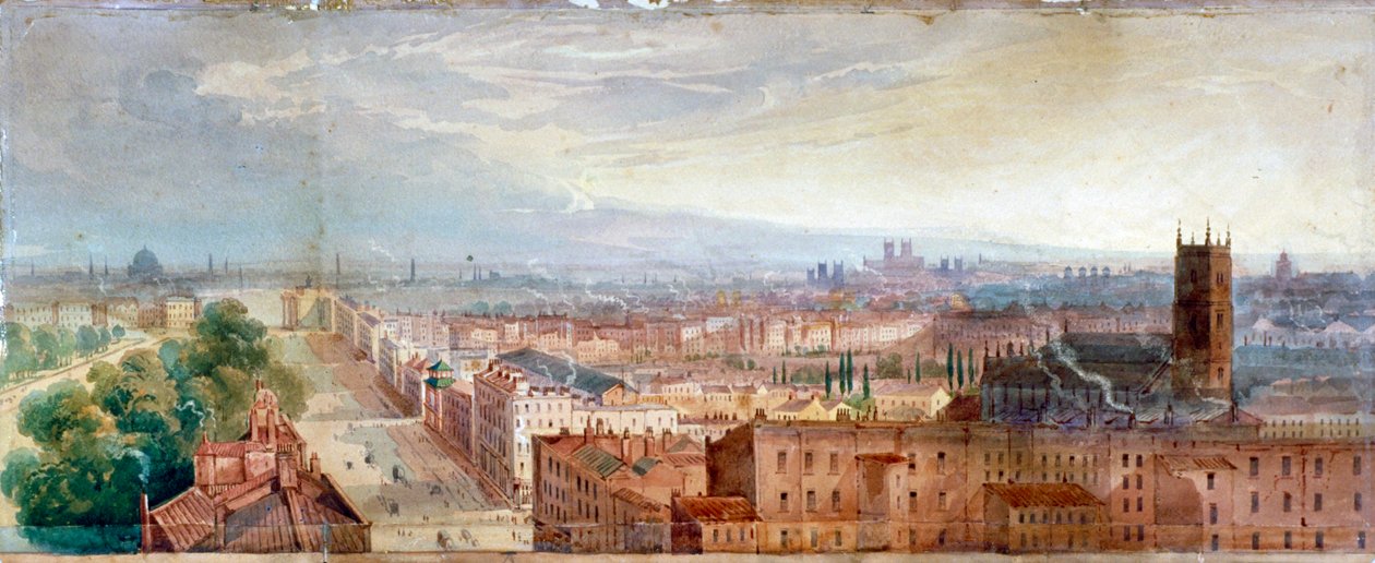 منظر جوي لنايتسبريدج ، لندن ، c1845 بواسطة جورج روبرت فوسر