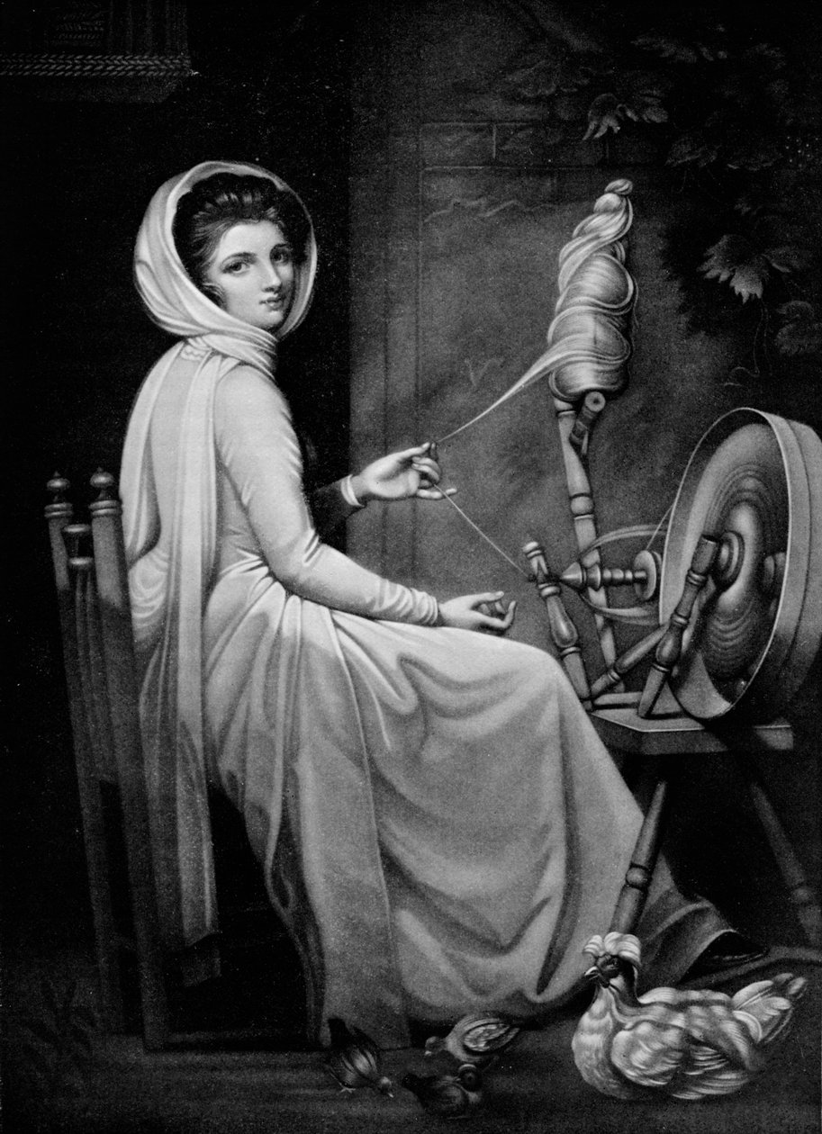 سيدة هاميلتون مثل The Spinstress ، c1782 ، 1912 بواسطة جورج رومني
