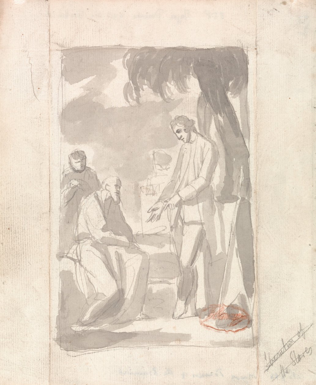 الرائد بيرسون والبرامان (غسيل رمادي على ورق مضغوط) (انظر 153905) بواسطة جورج رومني