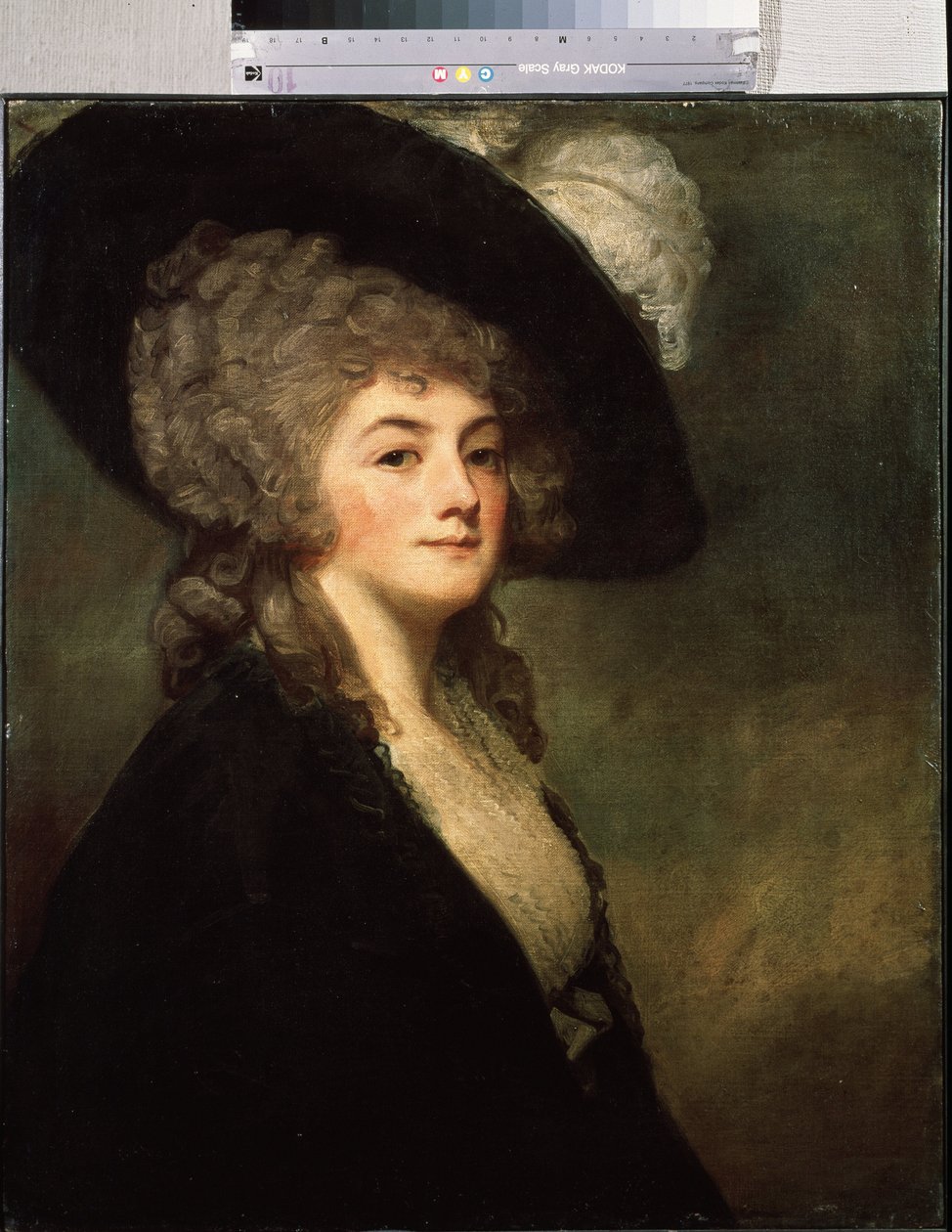 صورة للسيدة هارييت جرير (القرن الثامن عشر). لوحة لجورج رومني (1734-1802) ، زيت على قماش بواسطة جورج رومني
