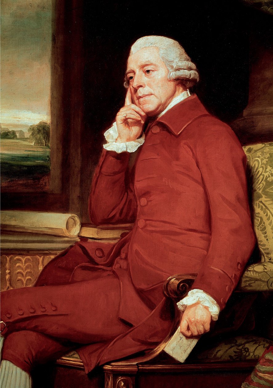 صورة جون ستانلي (1712-1786) تفاصيل الملحن البريطاني. لوحة لجورج رومني (1734-1802) غاليري لندن الوطني للصور بواسطة جورج رومني