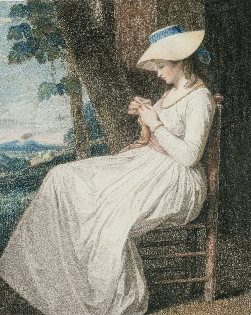 الخياطة ، محفورة من قبل توماس تشيزمان (1760 - 1834) ، حانة. بواسطة John und Josiah Boydell ، 1787 (نقش الخطورة) (زوج 125533) بواسطة جورج رومني