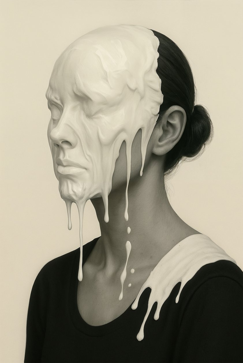 الصدى في العاج، 2025 (أكريليك على قماش الكانفاس) بواسطة جورج روزالي