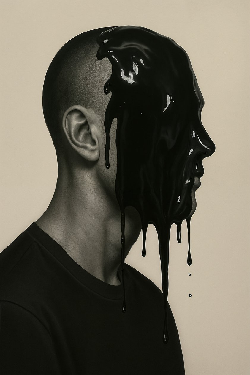 إشارة كتم الصوت، 2025 (أكريليك على قماش الكانفاس) بواسطة جورج روزالي