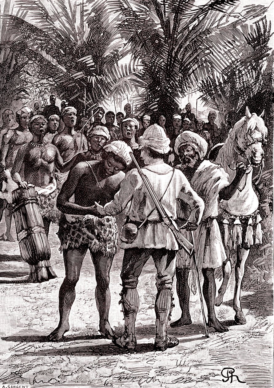 مستكشف البحيرات الكبرى في السودان. 1888 (نقش) بواسطة جورج رو
