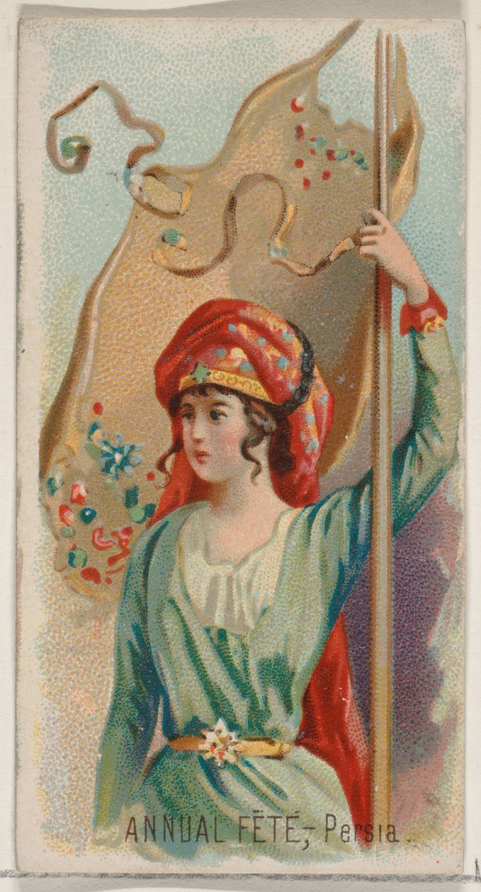 Fête السنوي ، بلاد فارس ، من سلسلة Holidays N80 لسجائر ماركة Duke ، 1890. ، 1890. بواسطة جورج س.هاريس وأولاده