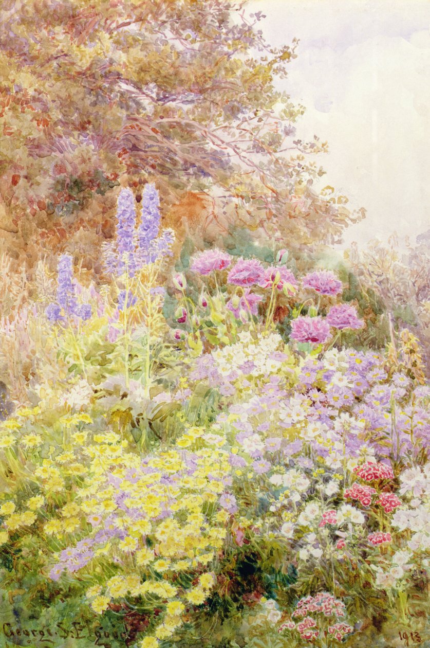Anthemis ، الخشخاش و Larkspur بواسطة جورج صموئيل الجود