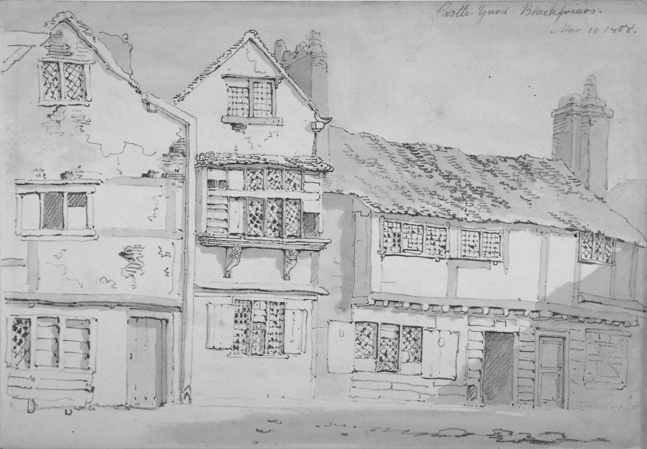 المباني في Castle Yard ، Blackfriars ، مدينة لندن ، 1808 بواسطة جورج شيبرد