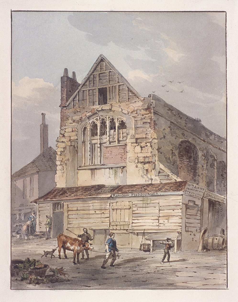 كنيسة ليدنهال ، لندن ، c1810 بواسطة جورج شيبرد