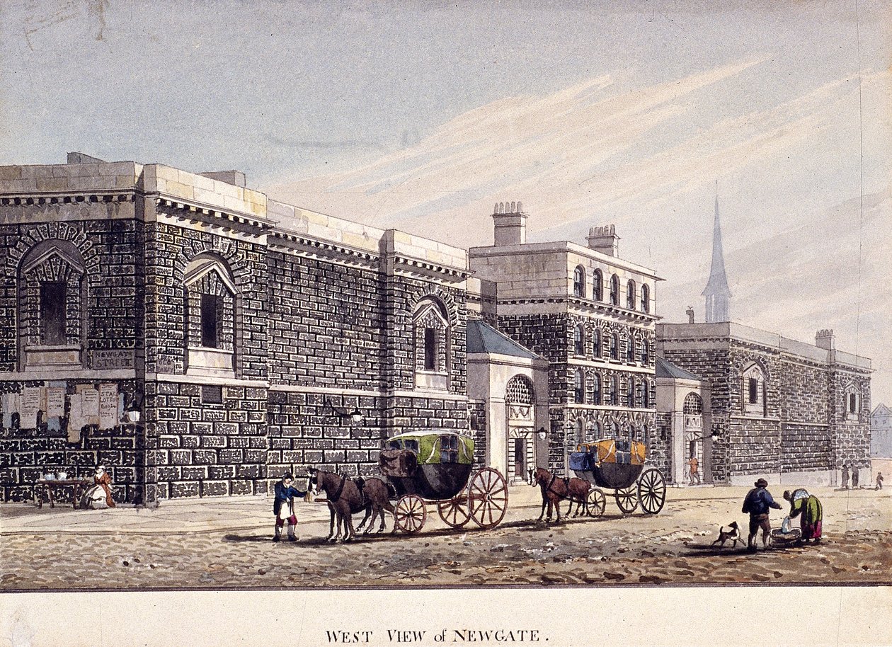 سجن نيوجيت ، أولد بيلي ، لندن ، c1815 بواسطة جورج شيبرد