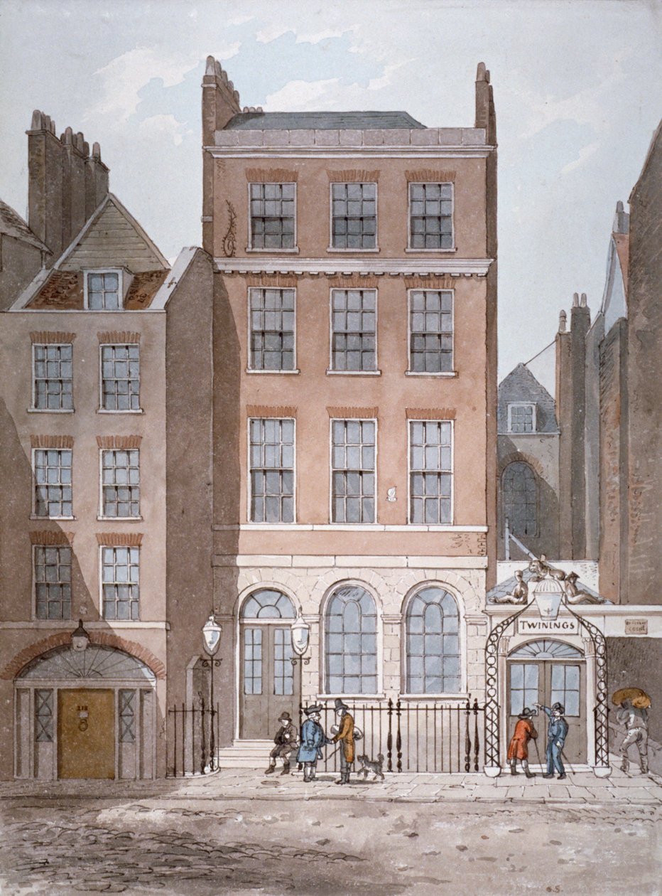 Snow's Banking House and Twining's Tea التجار ، ستراند ، وستمنستر ، لندن ، c1810 بواسطة جورج شيبرد