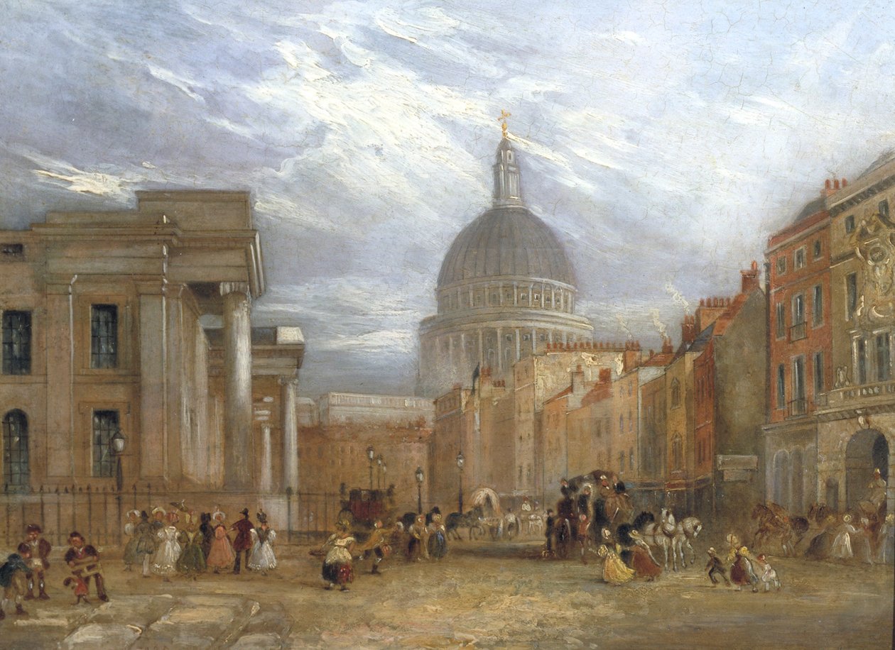 "The Old General Post Office and St Martin's le Grand" ، ١٨٣٥. بواسطة جورج سيدني شيبرد