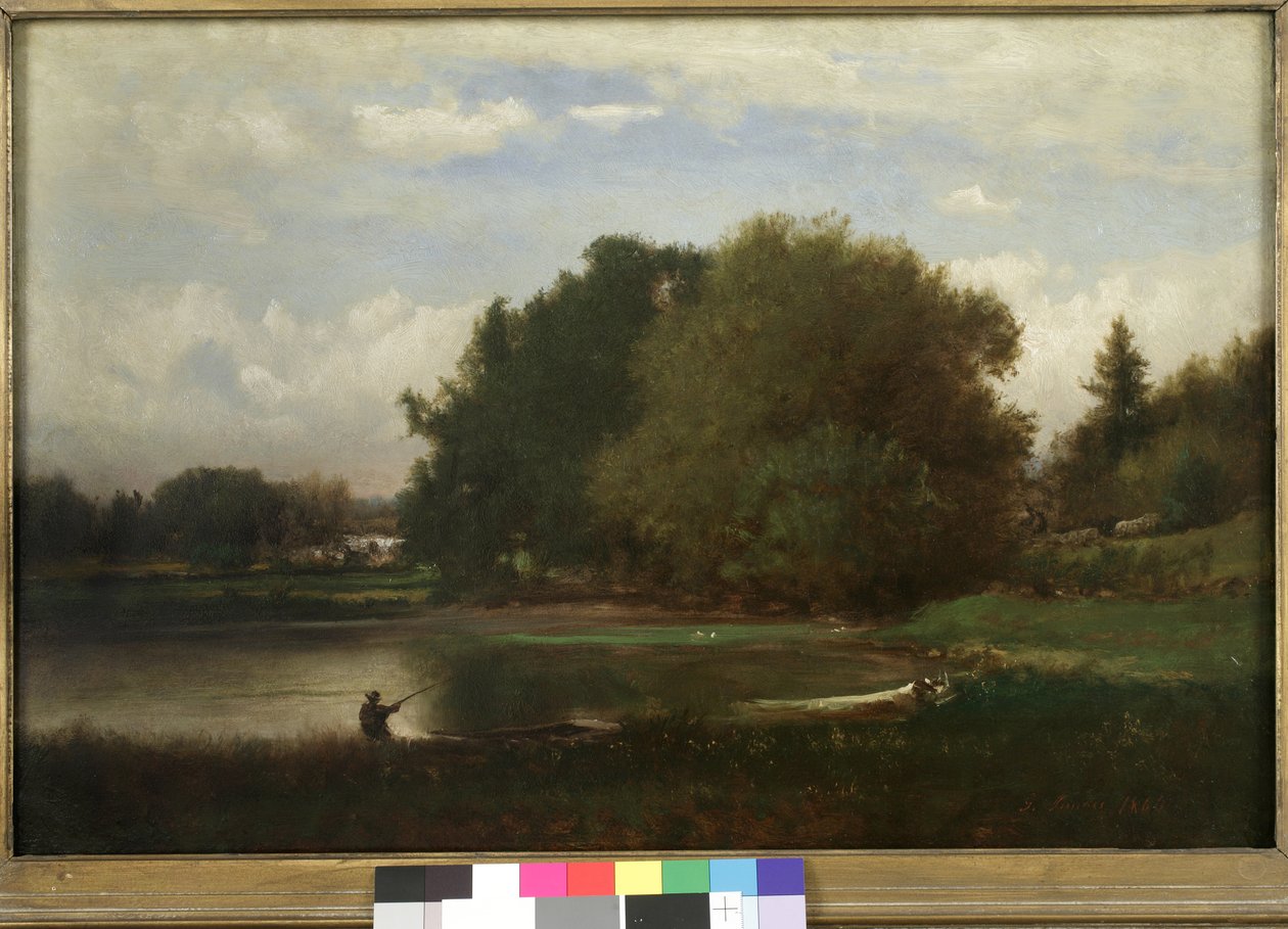 مناظر طبيعية ، 1860 (زيت على ورق موضوع على لوحة) بواسطة جورج سنر. إنيس