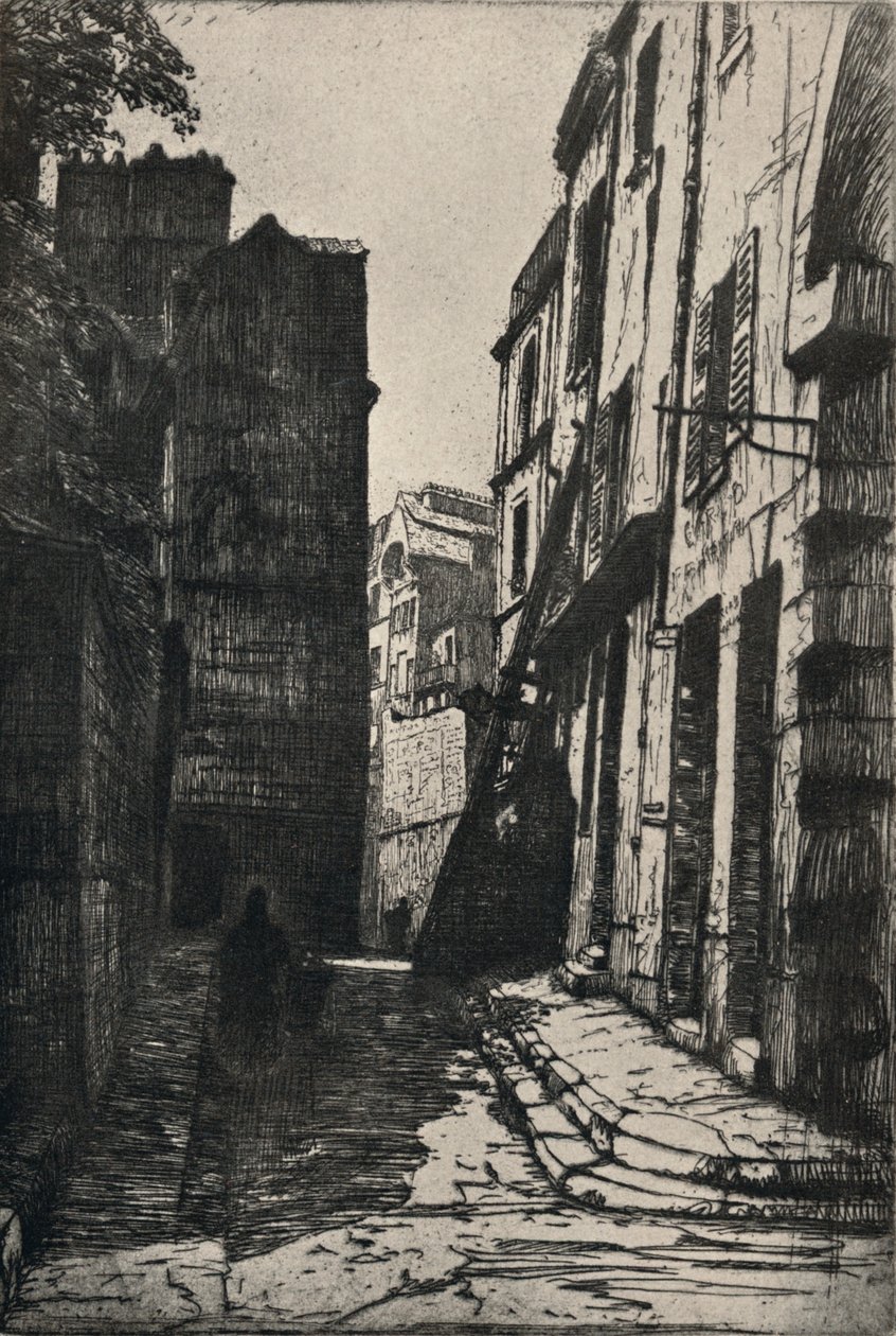 'Rue des Pretres-St Severin' ، 1915. بواسطة جورج تي بلومان