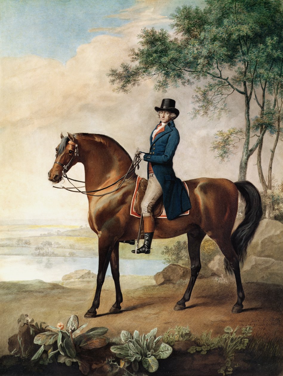 Warren Hastings Esq. on his Arabian Horse, after a painting by George Stubbs بواسطة جورج تاونلي ستابس