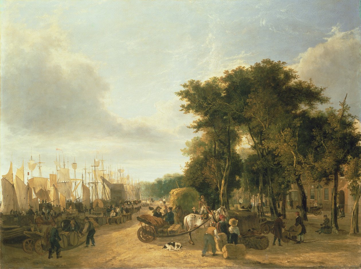 رصيف يارموث ، 1823 بواسطة جورج فنسنت