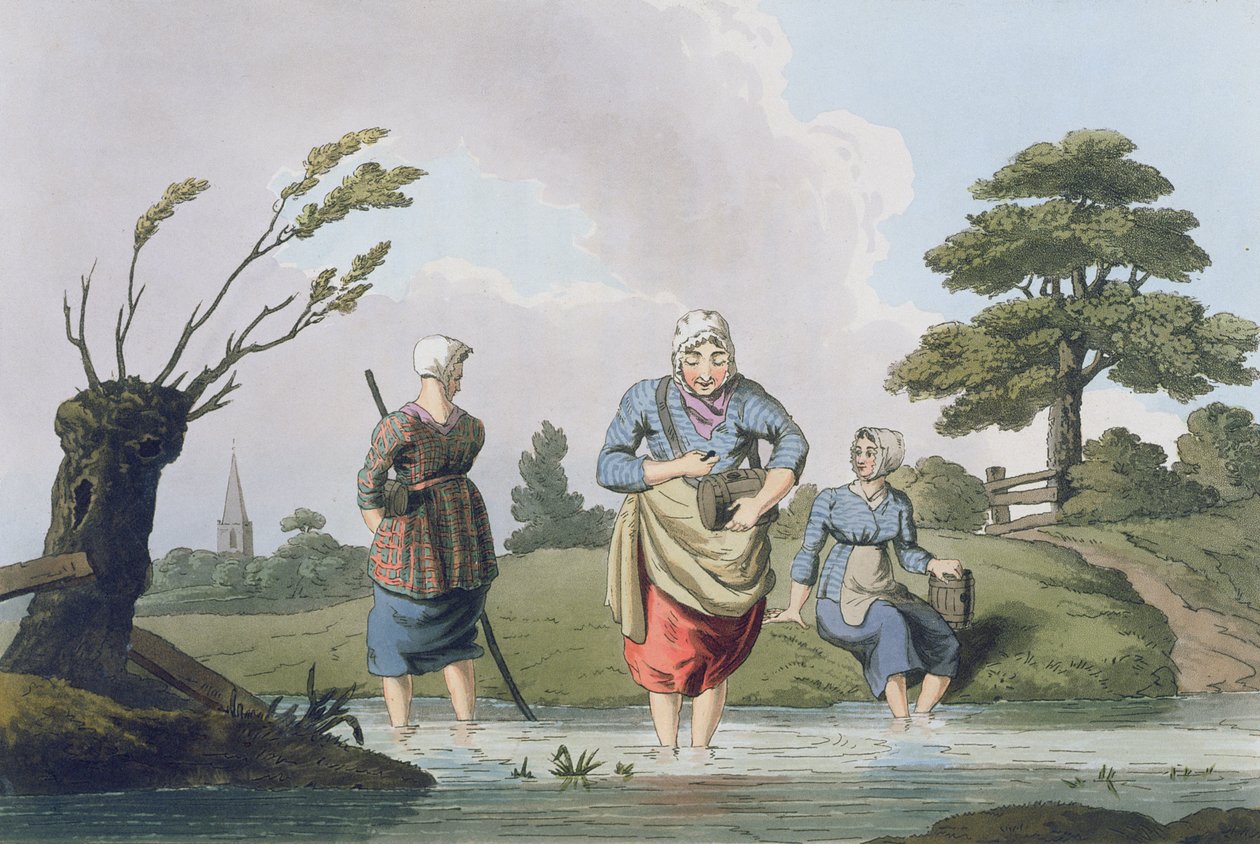 علقة مكتشفون ، من "زي يوركشاير" منقوش بواسطة روبرت هافيل (1769-1832) 1814 بواسطة جورج ووكر