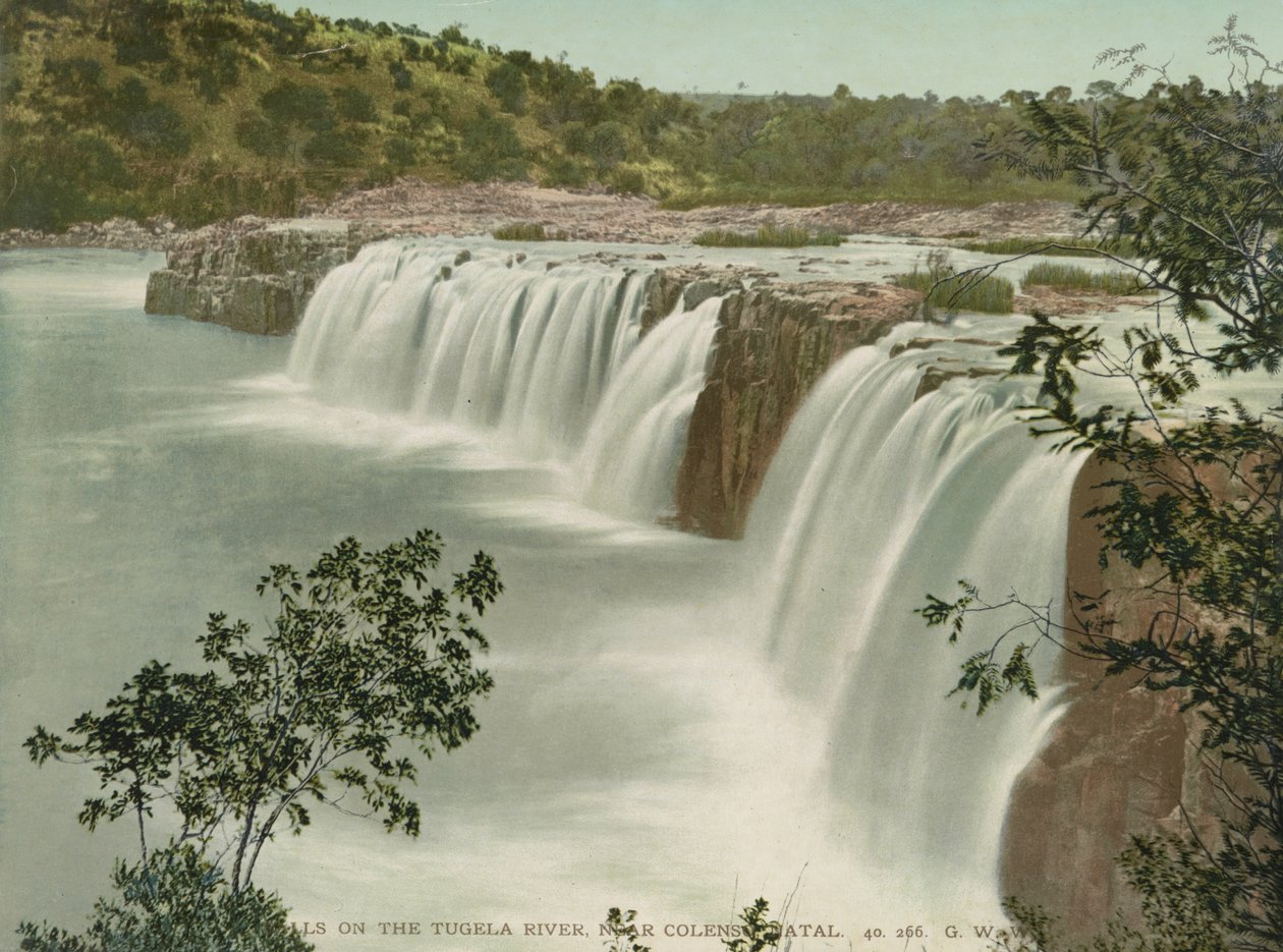 يسقط على نهر Tugela بالقرب من Colenso ، ناتال ، حوالي عام 1900 (طباعة ضوئية ميكانيكية) بواسطة جورج واشنطن ويلسون
