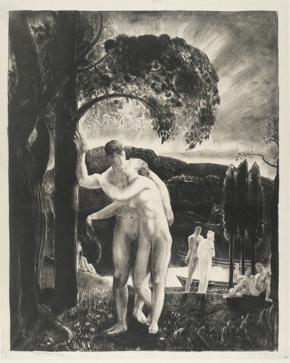 العمور ، سلسلة Men Like Gods ، 1923 (litho on wove paper) بواسطة جورج ويسلي بيلوز
