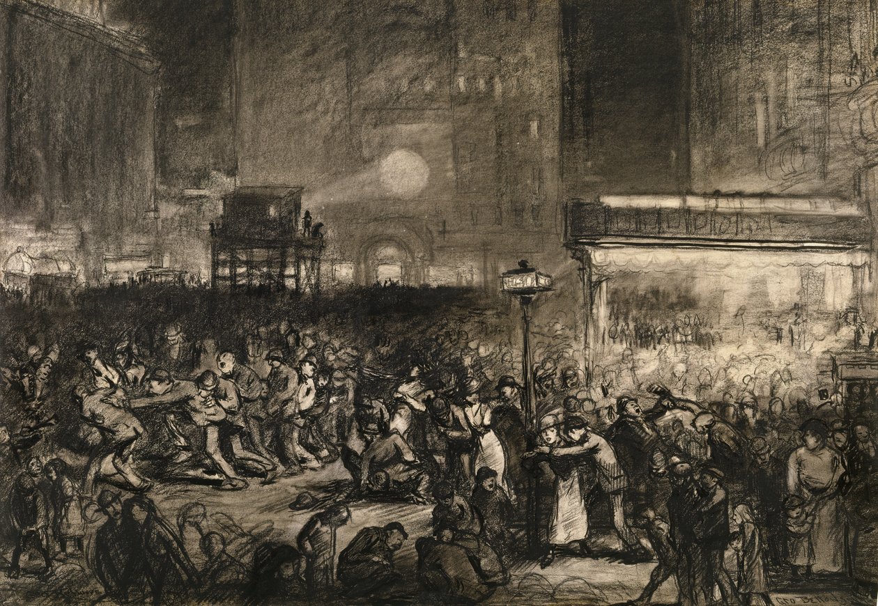 ساحة الانتخابات الليلية ، 1906. بواسطة جورج ويسلي بيلوز