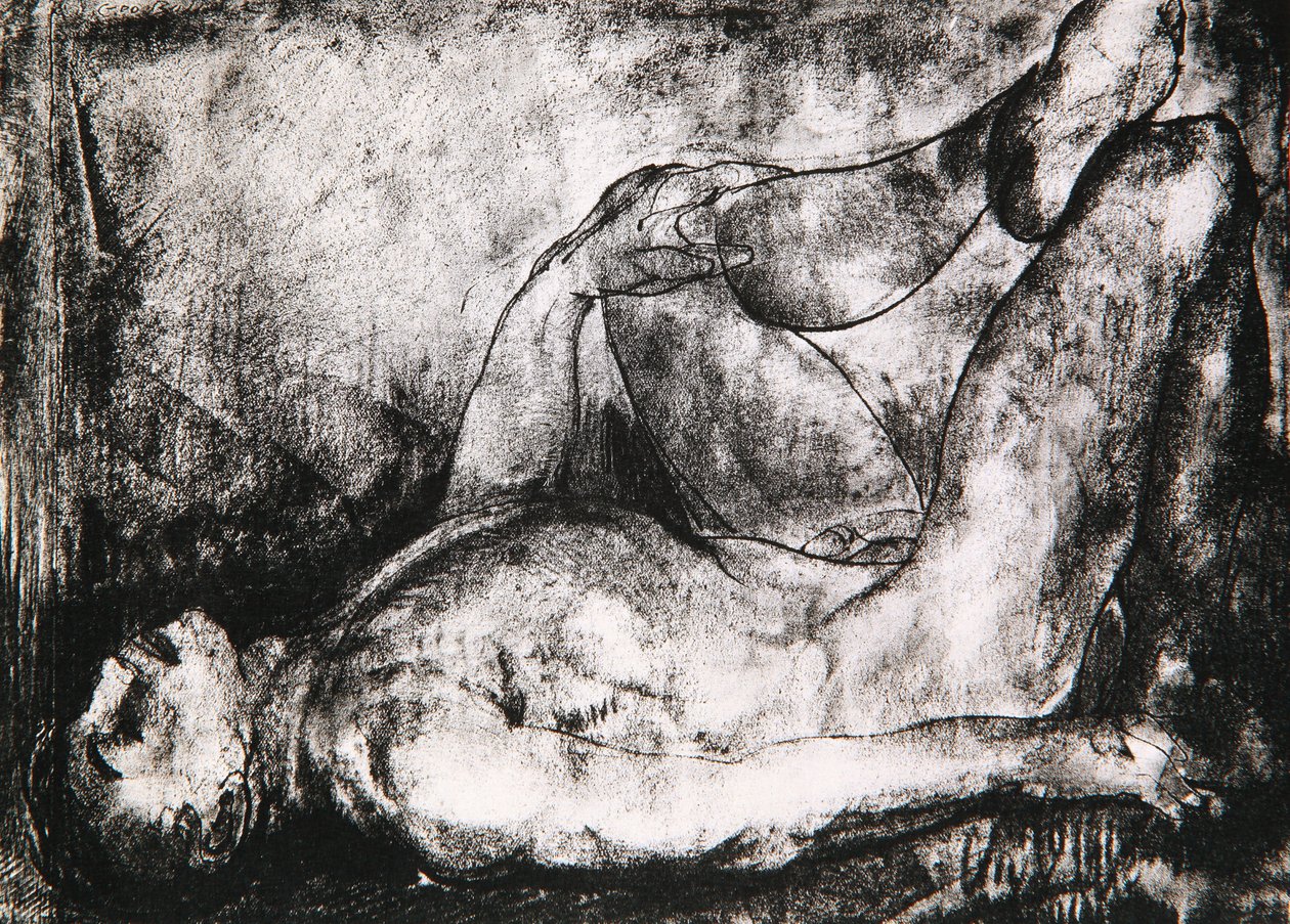 رجل على ظهره ، عاري ، ج .1616 بواسطة جورج ويسلي بيلوز