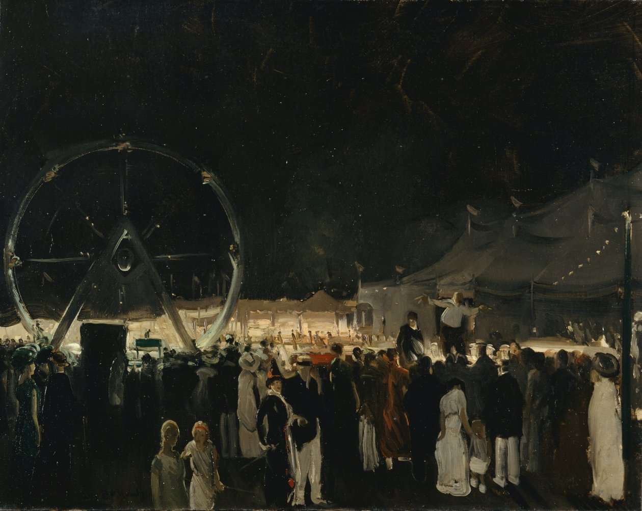 خارج الخيمة الكبيرة ، 1912 بواسطة جورج ويسلي بيلوز