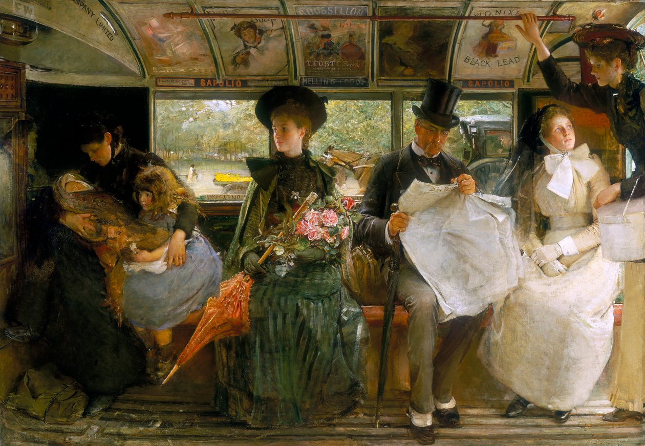 "The Bayswater Omnibus" ، ١٨٩٥. بواسطة جورج وليام جوي