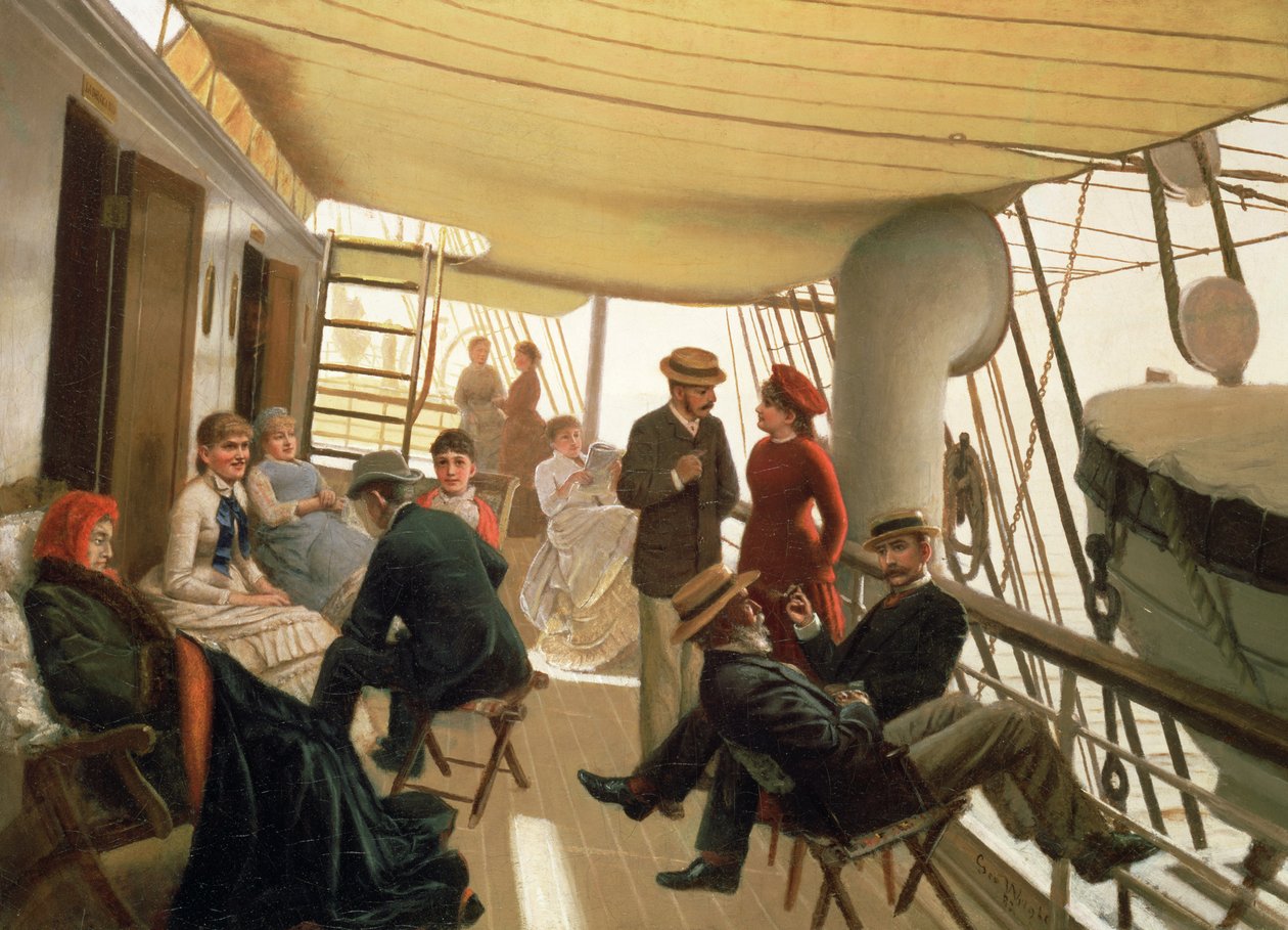 سفينة سياحية ، 1882 بواسطة جورج رايت