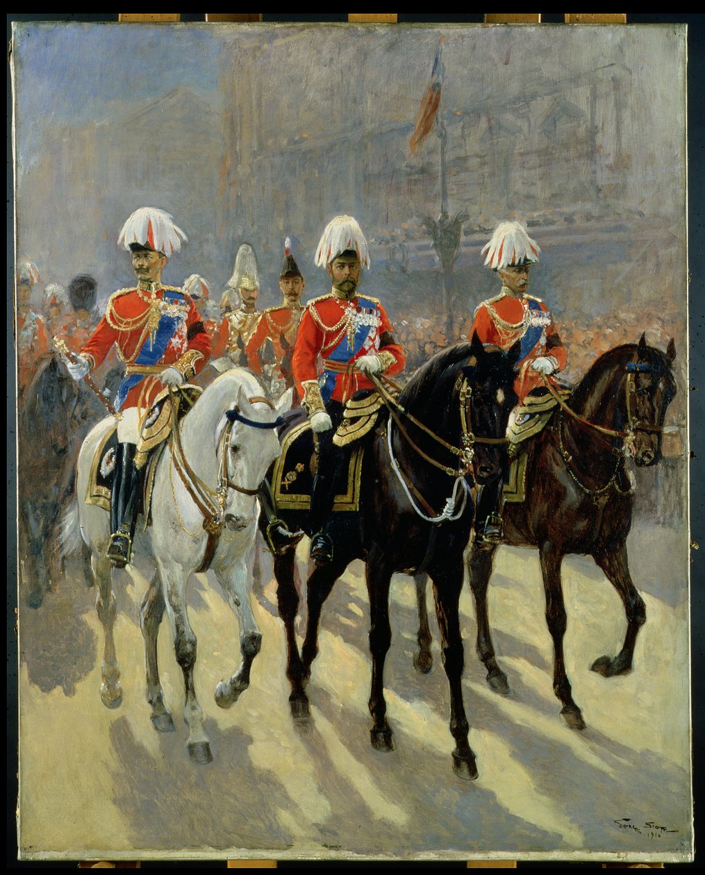 جورج الخامس (1865-1936) في الموكب ، 1910 بواسطة جورج بيرتين سكوت