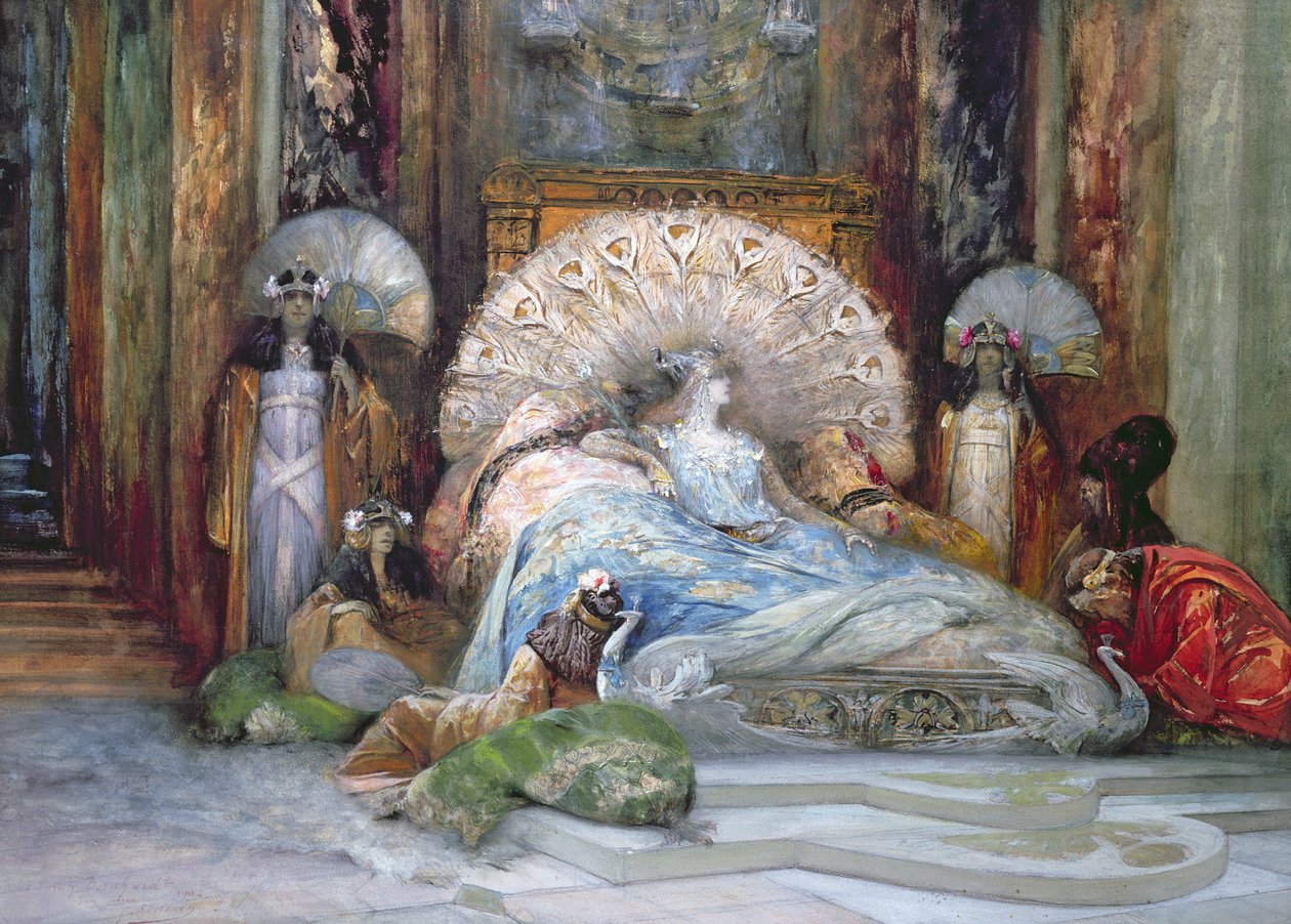 سارة برنهاردت في دور لقب ثيودورا ، من تأليف فيكتوريان ساردو ، أنتجت في باريس عام 1884 ، 1902 بواسطة جورج كليرين