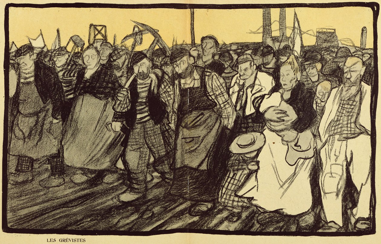 المهاجمون ، رسوم متحركة من "L&39;Assiette au Beurre" ، 5 مارس 1904) color litho) بواسطة جورج دوبوي