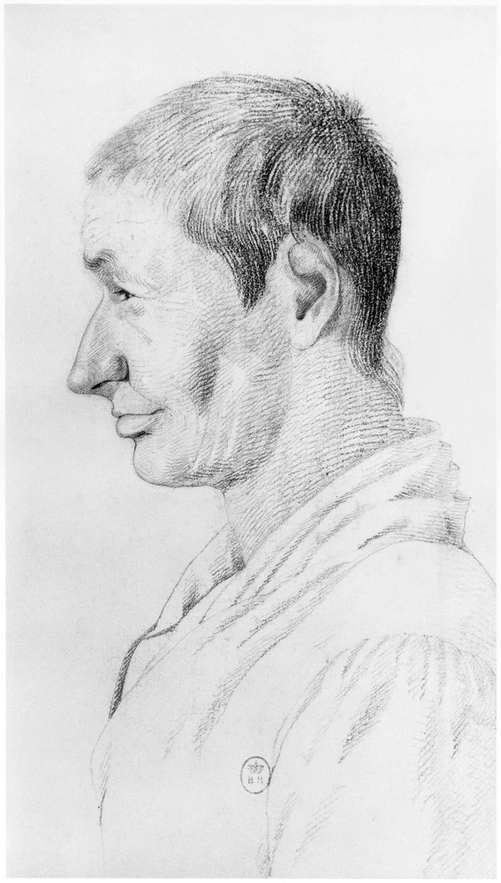 مهووس ، رسم توضيحي من أطروحة غير منشورة بقلم جان إتيان دومينيك إسكولول (1772-1840) عن المجانين من ملجأ Salpetriere ، c.1818 بواسطة جورج فرانسوا جابرييل