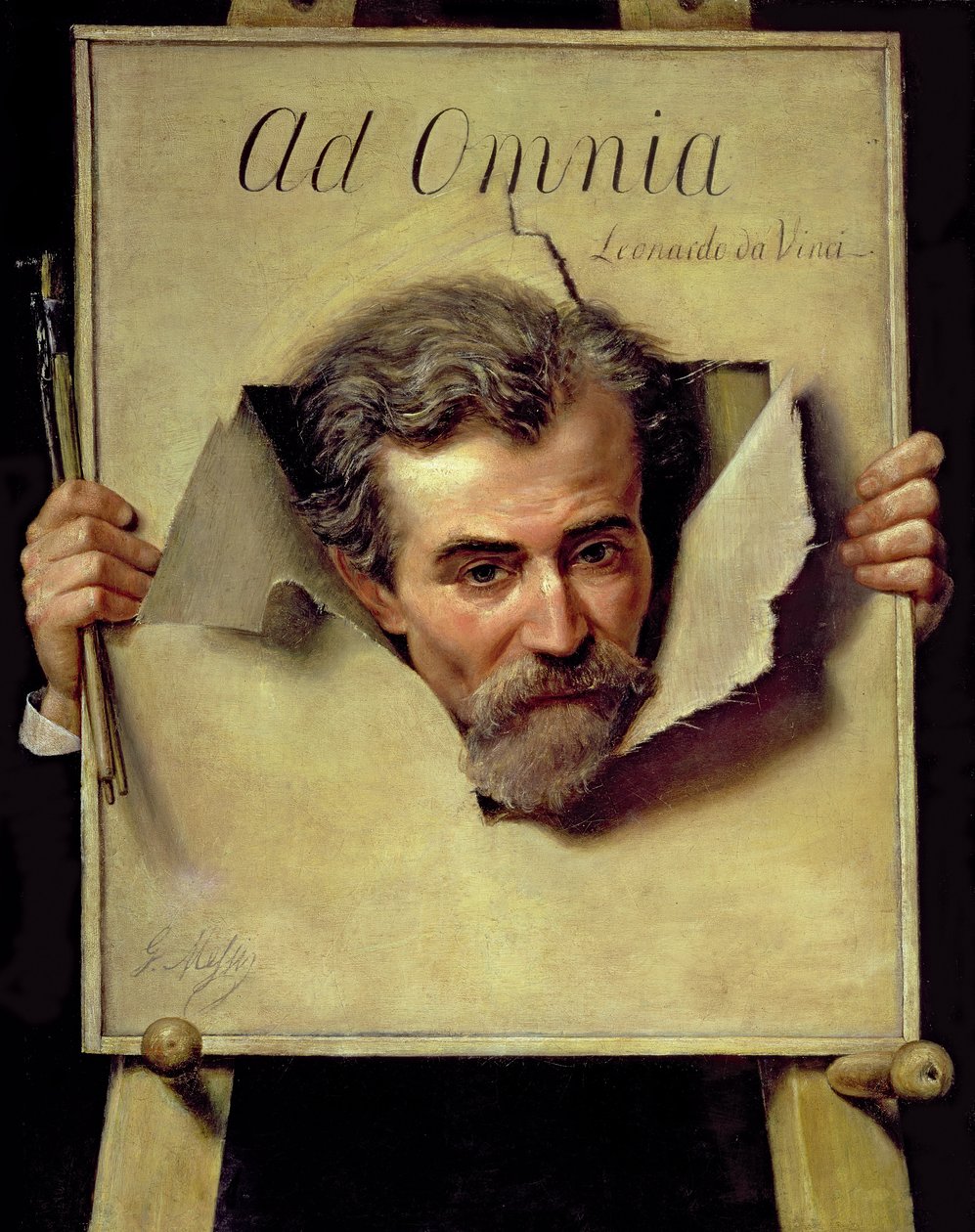Ad Omnia Leonardo da Vinci ، يعتقد أنها صورة ذاتية للفنان بواسطة جورج ميليس