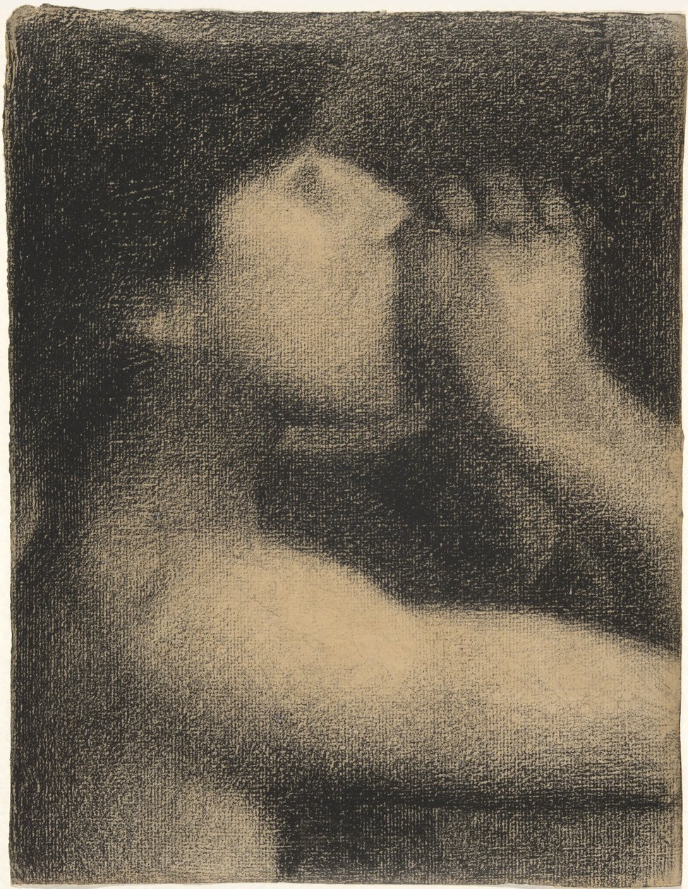 صدى ، دراسة عن "Bathers at Asnieres" ، 1883-4 (تلوين على الورق) بواسطة جورج سورات
