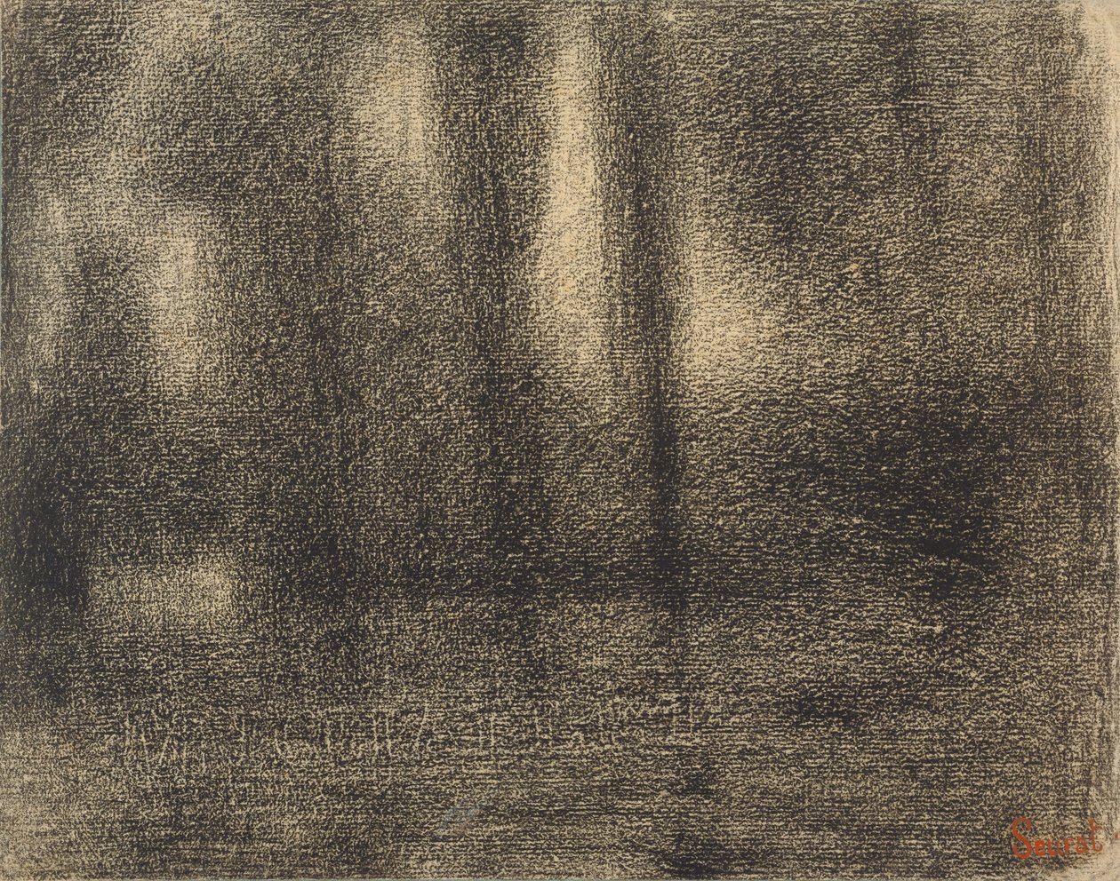 Poplars ، c.1883-4 (تلوين كونت على ورقة michalett) بواسطة جورج سورات