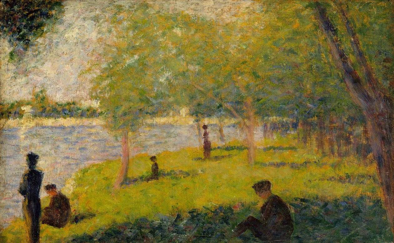 دراسة ليوم الأحد في La Grande Jatte ، 1884 (زيت على خشب) بواسطة جورج سورات
