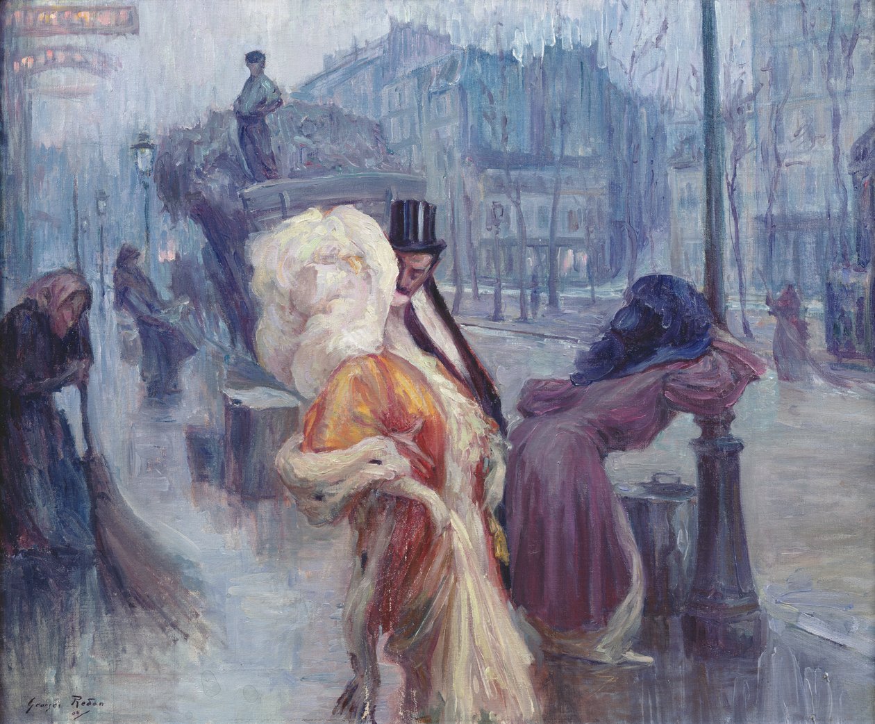 الفجر ، مغادرة المطعم في مونتمارتر ، 1906 بواسطة جورج ريدون