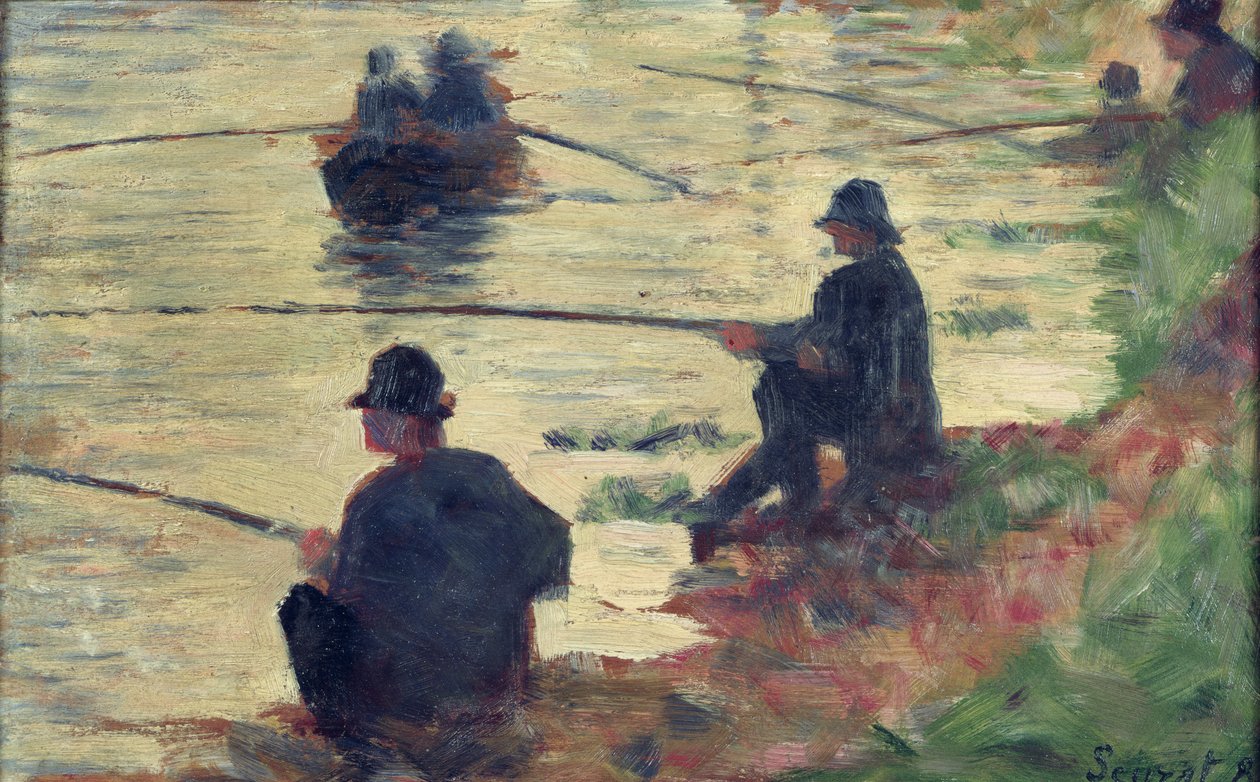 صيادون ، دراسة عن `` La Grande Jatte &39;&39; ، 1883 بواسطة جورج سورات