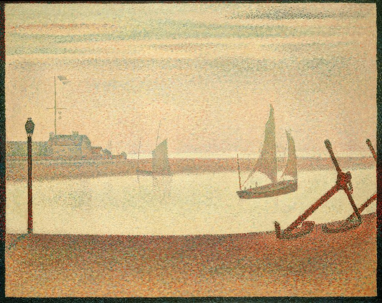 Le Chenal de Gravelines: Un Soir (Abend am Kanal v. Gravel.) بواسطة جورج سورات